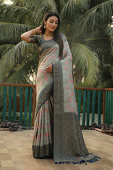 Glorious Kanjivaram Green Color Soft Silk Saree
